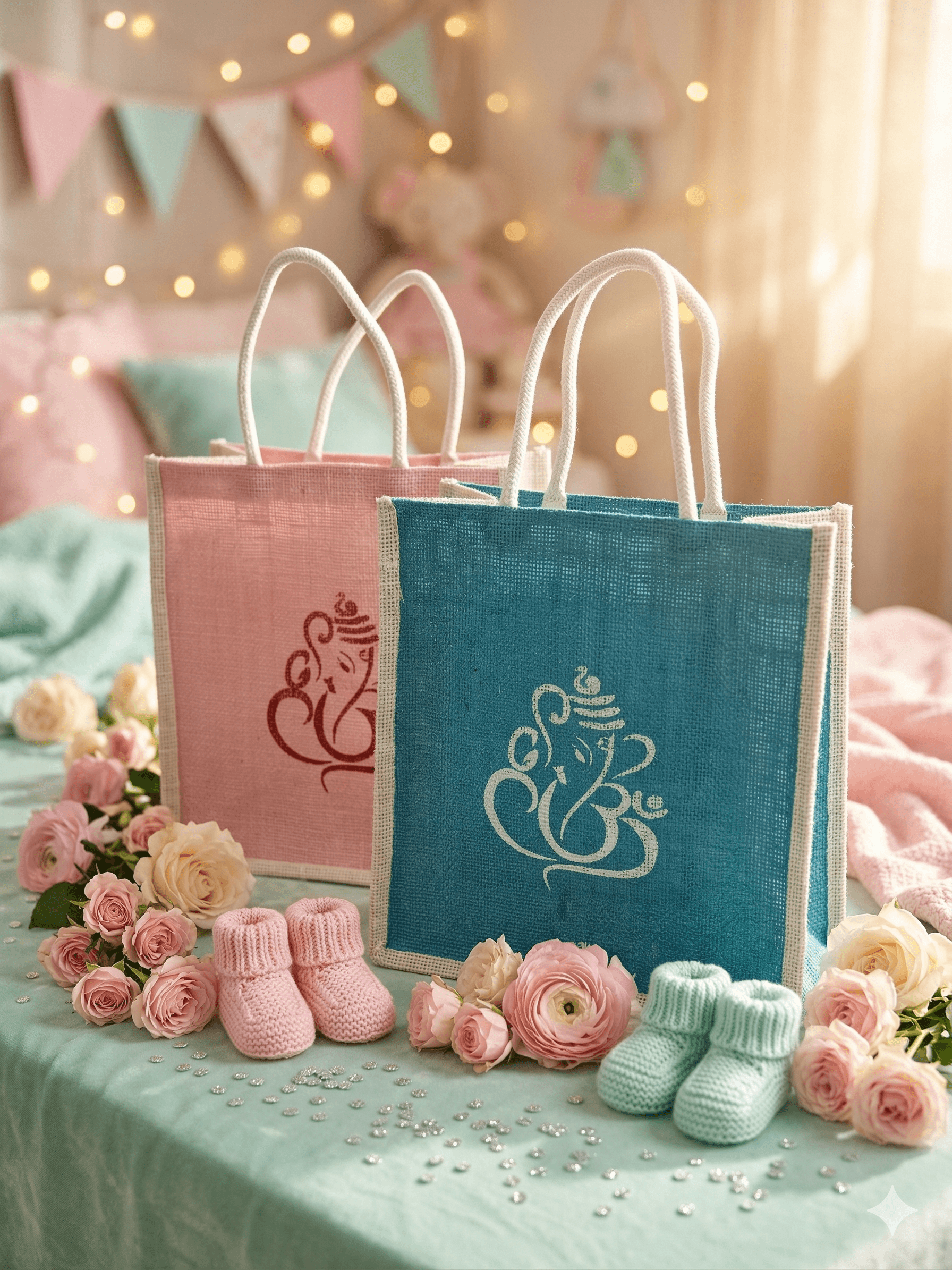 Baby Shower Return Gift Jute Bags