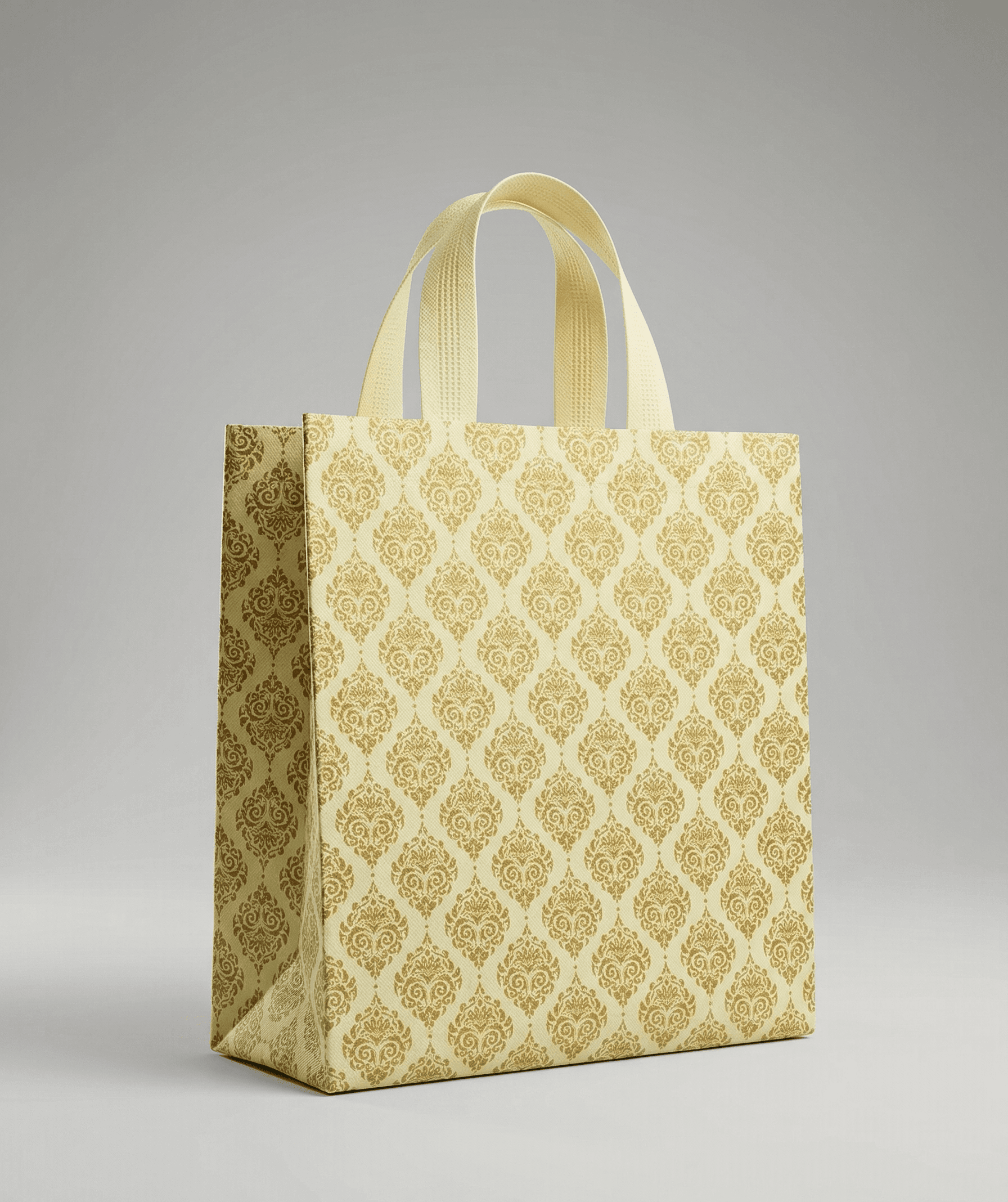 Premium PVC Wedding Return Gift Bags Lemon Yellow (10x9.25x4 Inches) | Large Designer Gift Bags