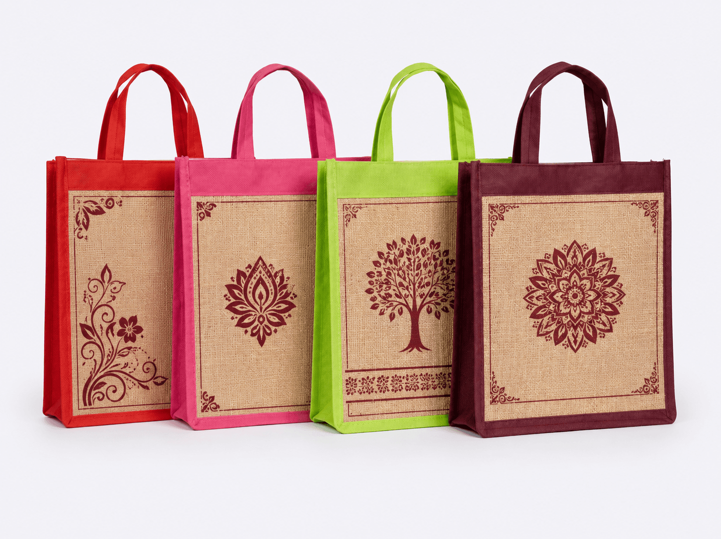 Premium Printed Jute Bag Set