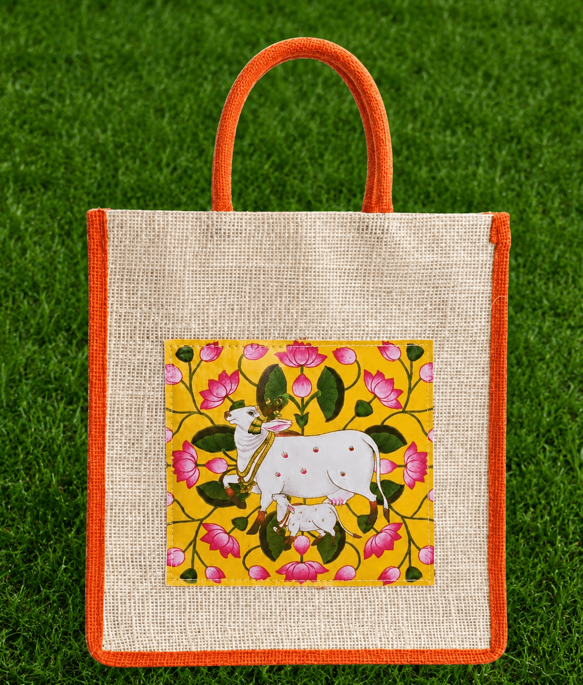 Premium Kamadhenu Printed Jute Bag